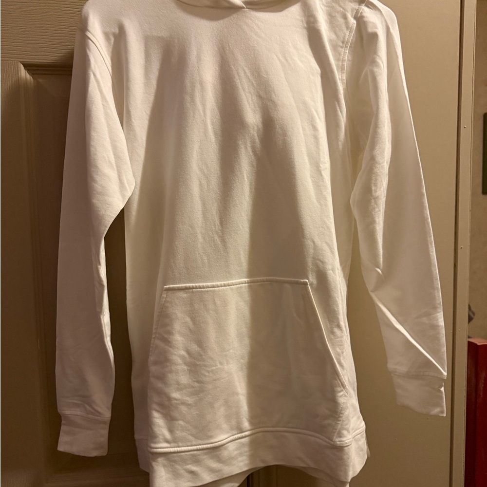 White Hoodie with Front Pocket